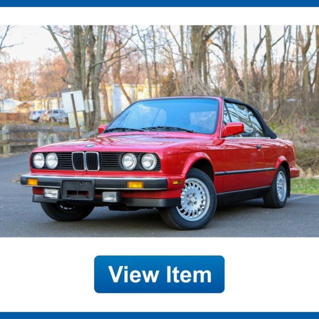 1987 bmw 325i e30 convertible sport 5speed manual serviced carfax