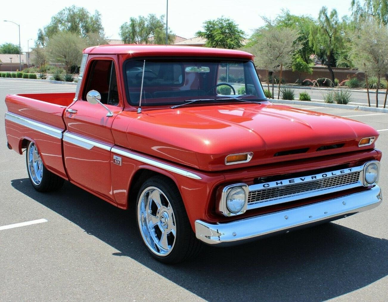 1966 chevrolet c-10 factory short bed crate 350 engine with 6000 miles