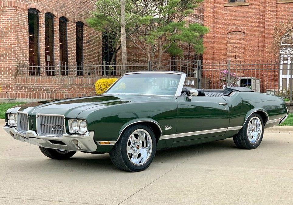1971 oldsmobile cutlass supreme convertible green 350 v8 automatic
