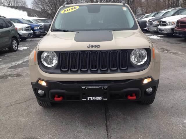2016 jeep renegade trailhawk 4x4 trailhawk 4dr suv for sale in bennington, vermont