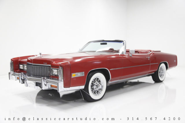 1976 cadillac eldorado convertible - triple red with under 14k original miles!