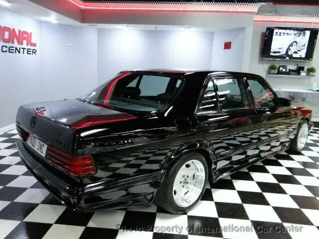1989 mercedes benz 560sel amg aero wheel & body pkg 2 owner black/black stunning