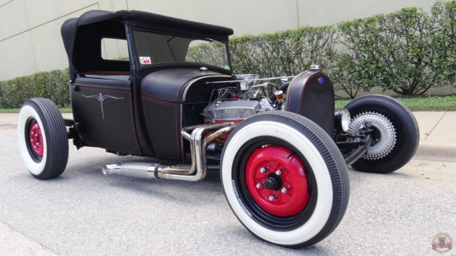 1928 ford model a roadster hot rod classic satin black - steel rod - video drive