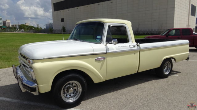 1966 ford f100 custom cab automatic with air conditioning & power steering