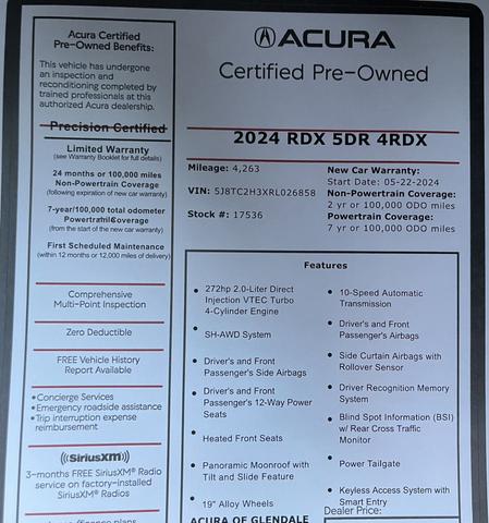2024 acura rdx