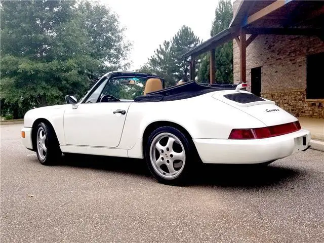 1991 porsche 911 carrera 2 63,362 miles white cabriolet