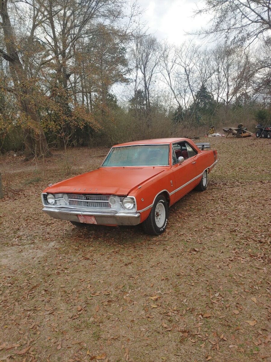 1968 dodge dart coupe orange rwd automatic gt