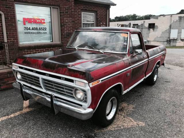 1974 ford f-100 ranger short bed auto 3-speed, v8 5.9l gasoline, patina, nc !!