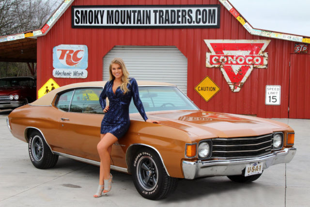 1972 chevy malibu 350 matching #s ps pb factory ac protecto plate chevelle style