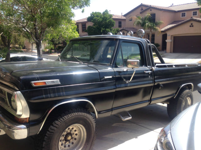 1972 ford f-250 ranger xlt 2wd, black exterior, good overall condition