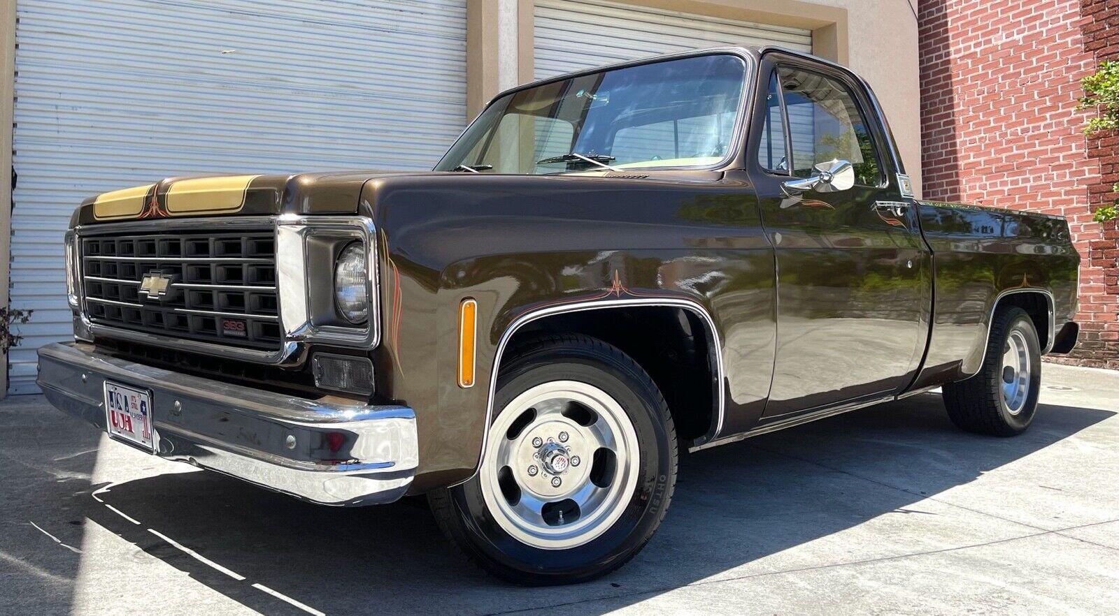1978 chevrolet c 10 silverado shortbed laser straight body cordova brown