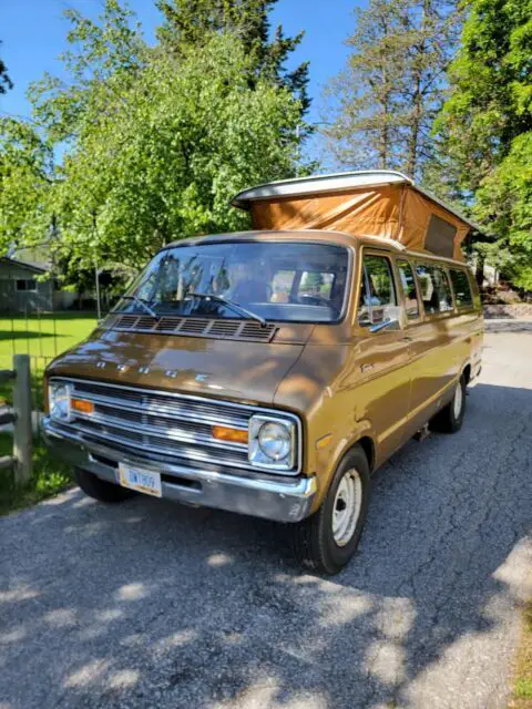 1974 dodge van van brown rwd automatic camper van