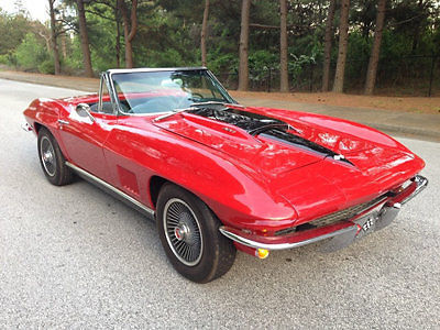 67 corvette 427 big block roadster m-21 muncie 4 speed ps pb stingray convertibe