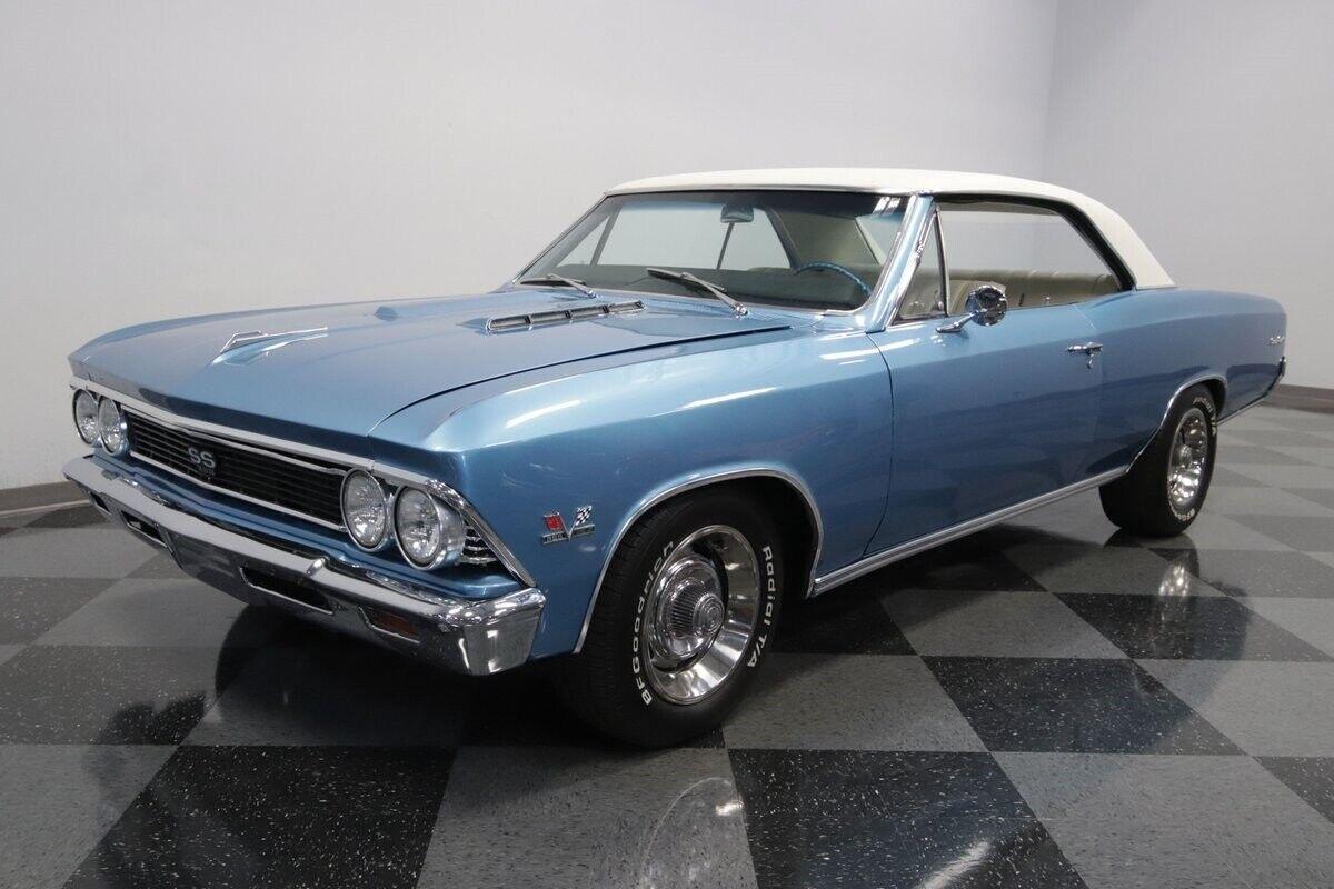 1966 chevrolet chevelle ss 396 v8 super sport chevy blue edelbrock 14241 miles
