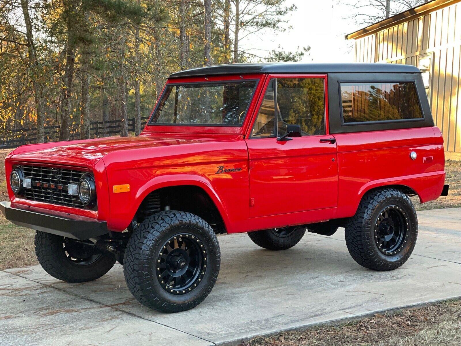 1976 ford bronco suv red 4wd automatic new long block 302
