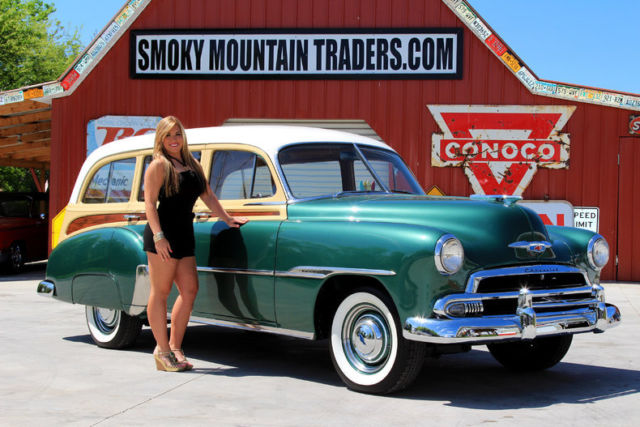 1951 chevy deluxe tin woody 235 3 speed super solid pictures of resto must see