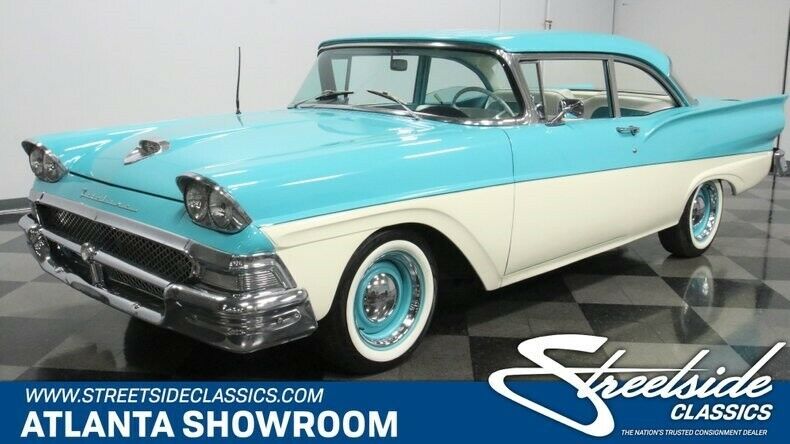 classic vintage chrome fomoco club sedan 292 v8 auto transmission blue