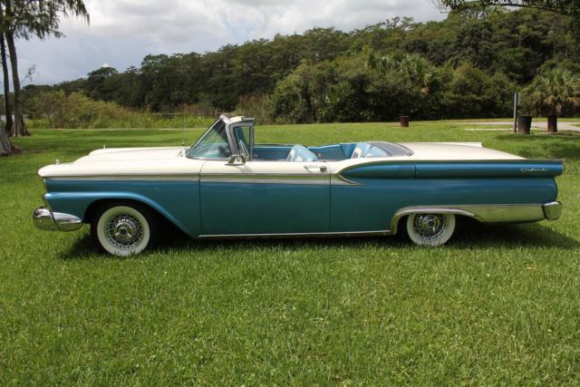 1959 ford fairlane 500 galaxie skyliner retractable convertible "frame-off rest"