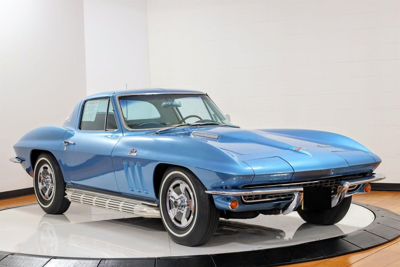 1966 chevrolet corvette black on black 427 425 hp 65508 miles