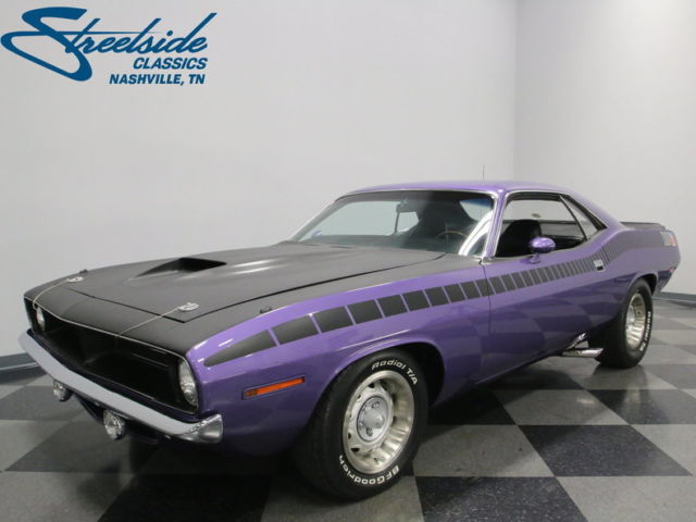 real deal aar cuda, code a53 trans am package, original colors, nice resto!