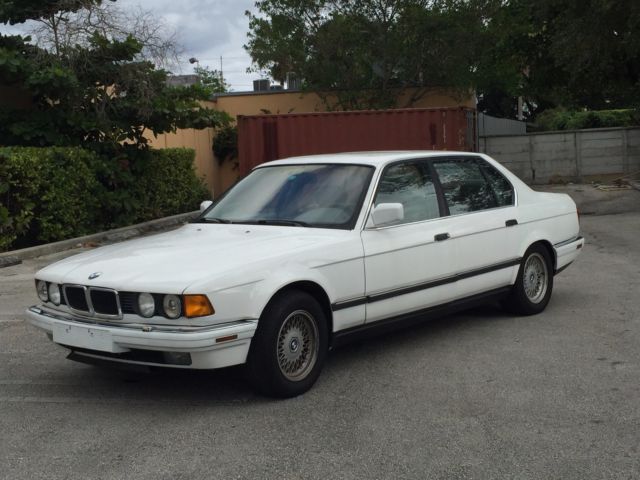 bmw 740il 1993 white - low mileage
