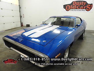 1971 blue gtx tribute 318v8 runs drives body interior vgood!