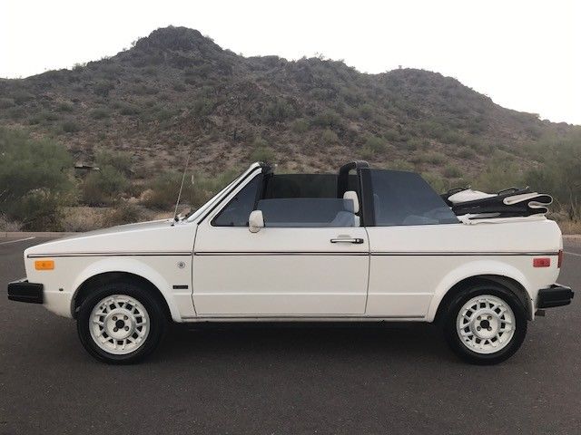 1987 volkswagen cabriolet alpine white/white wolfsburg edition karmann rust free