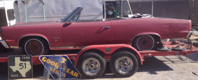 1967 amc ambassador dpl red convertible, 8 cyl 343 hp motor, 2 door, texas title