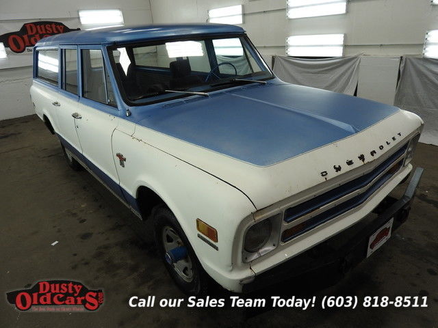 1968 gray great work camp truck runs drives 350v8 4spd!