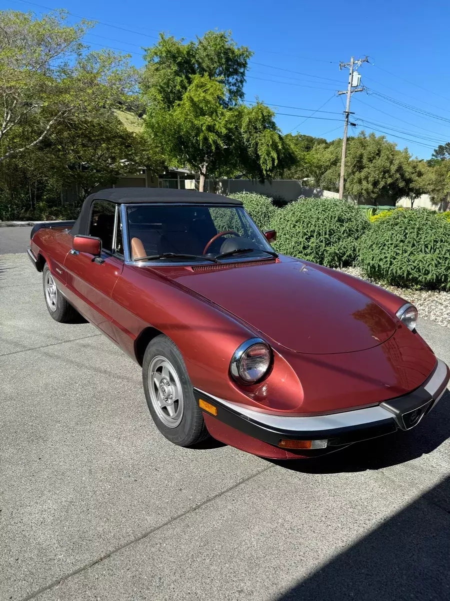 1990 alfa romeo spider red veloce