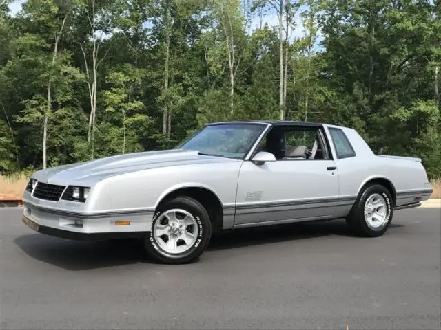 1988 chevrolet monte carlo ss, t-tops, silver, low miles, xclean, rare