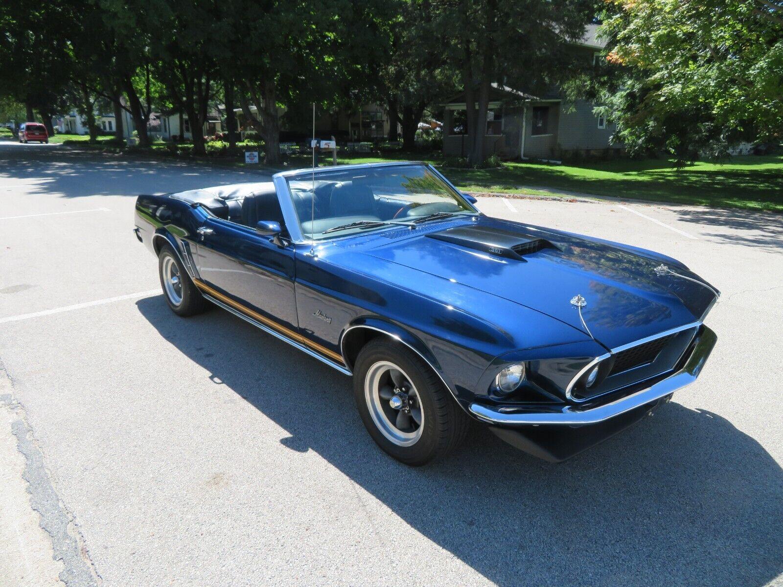 1969 ford mustang convertible 351 auto rust free all original
