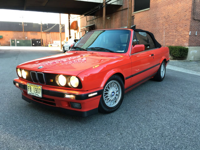 bmw e30 325i 1992 - red convertible fully upgraded