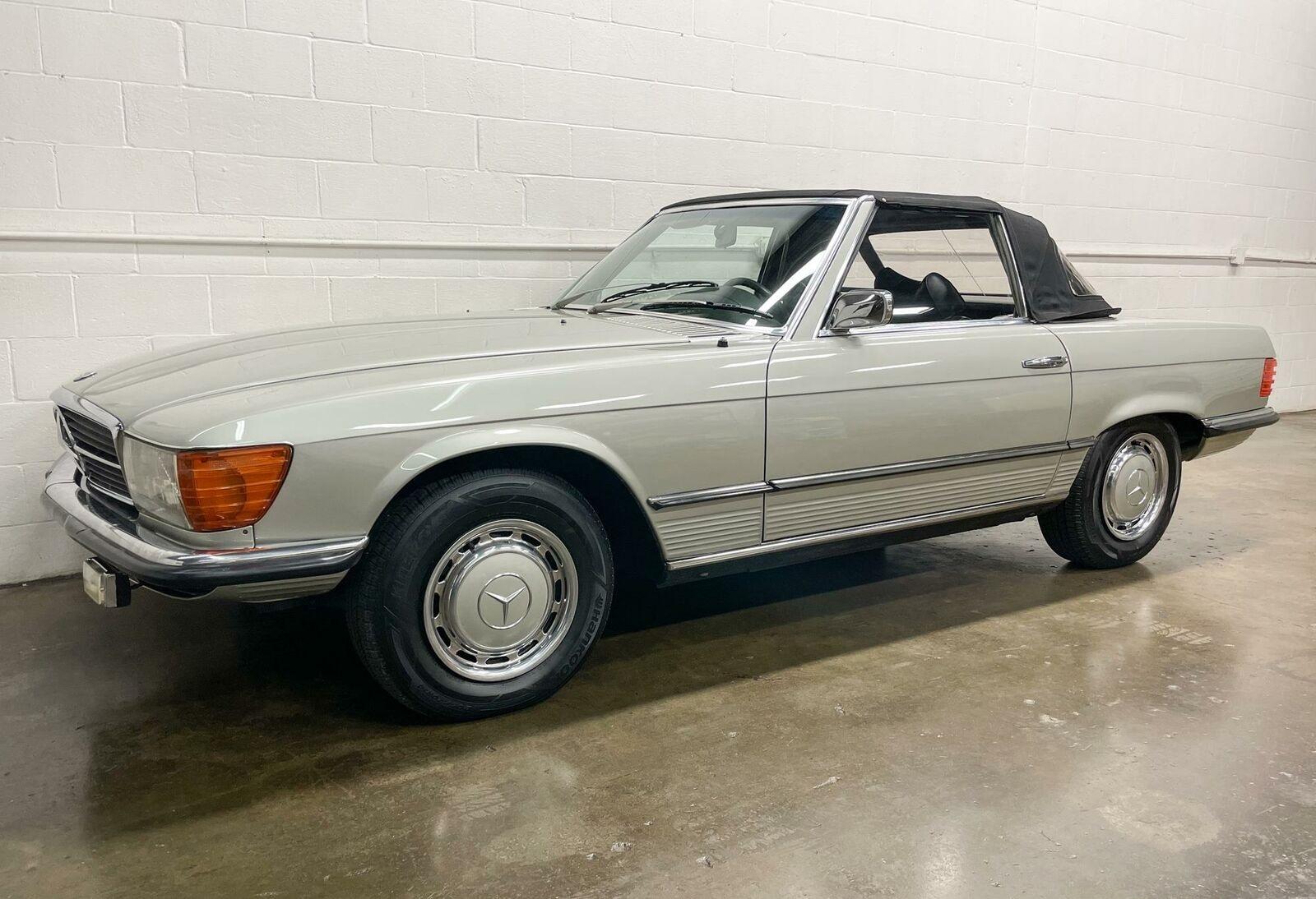 1972 mercedes-benz sl class 54572 miles silver grey 180g convertible