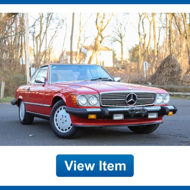 1989 mercedes benz 560 sl convertible srvcd rear seat carfax!