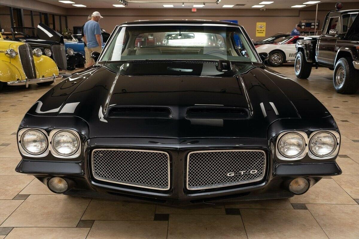 1971 pontiac gto black 400ci 300 hp v8 engine m20 4 speed manual