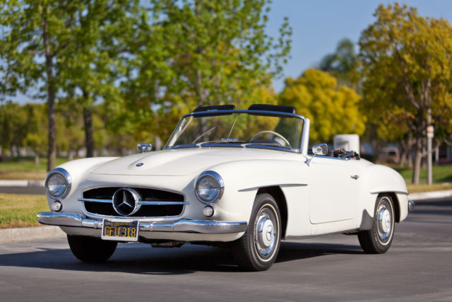 original 1961 mercedes-benz 190sl roadster soft-top convertible coupe no rust!