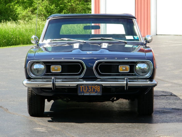 1967 plymouth barracuda formula s convertible muscle car