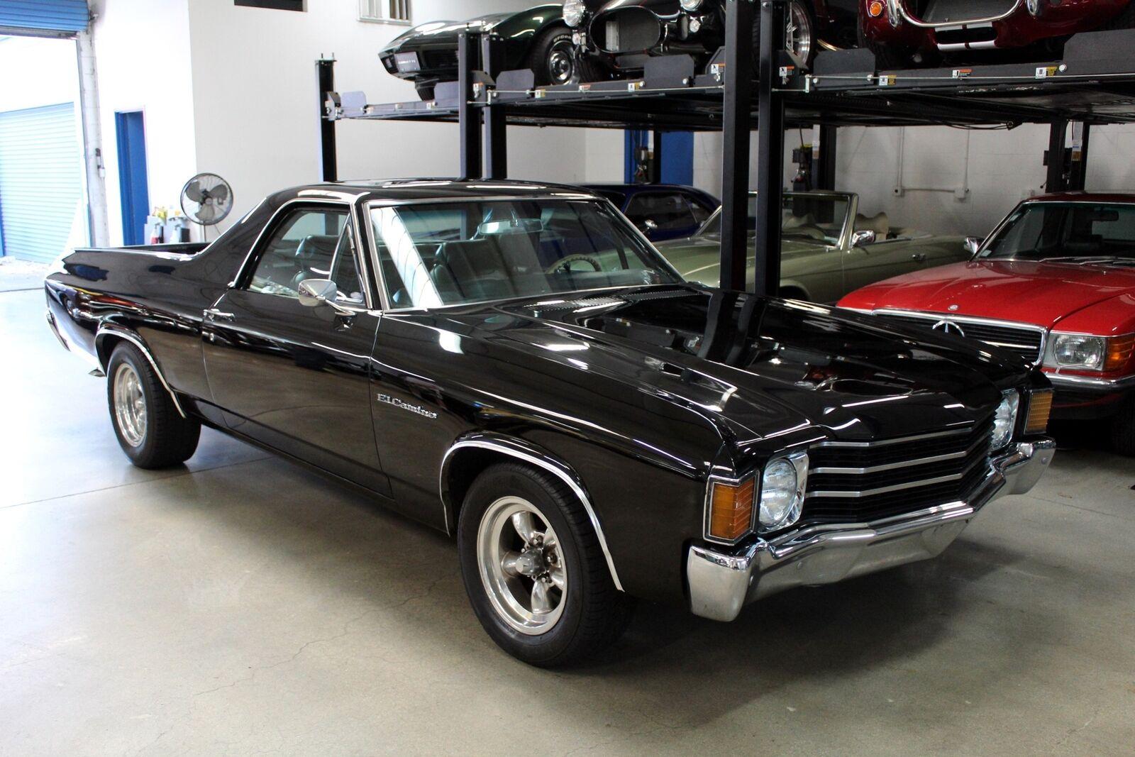 1972 chevrolet el camino pick up black 45607 miles 350 v8 automatic