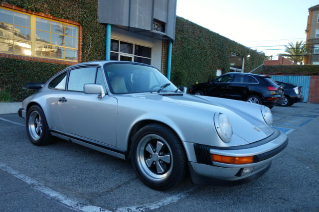 1988 porsche 911 carrera coupe silver/linen/black 88,000 original miles