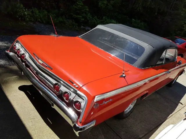 1962 chevrolet impala convertible ss 460 ci gen vi muncie m22 red blk top inter