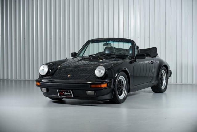 1987 porsche 911 carrera 3.2 cabriolet black/black 5-speed g50 78k just serviced