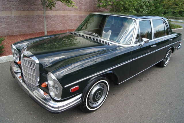1969 mercedes 300sel 6.3 floor shift w109 olive green/cognac leather no reserve