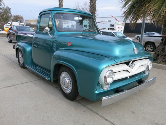 1955 ford f-100 f 100 truck damaged wreaked rebuildable salvage low reserve 55 !