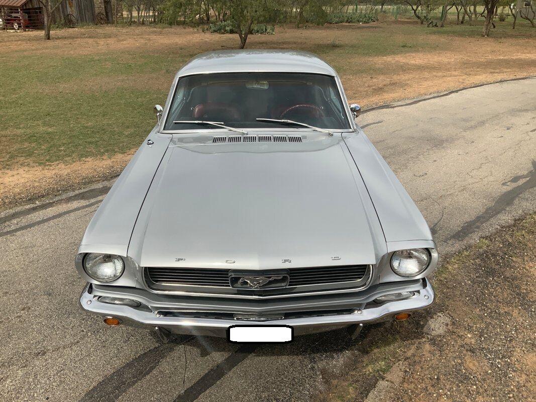 1966 ford mustang silver coupe 200 i6 3 speed automatic