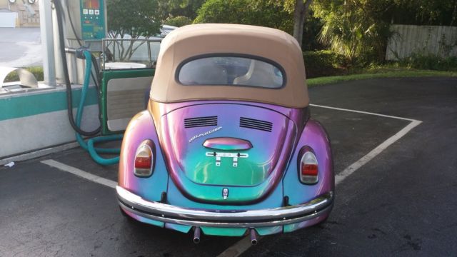 1970 hippie bug convertible $4000 house of color paint must see chameleon bid !!