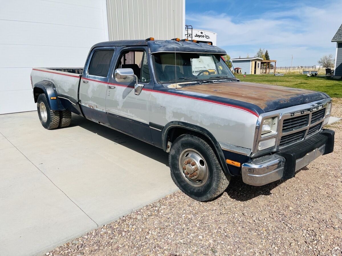 1991 dodge d-series pickup grey d300
