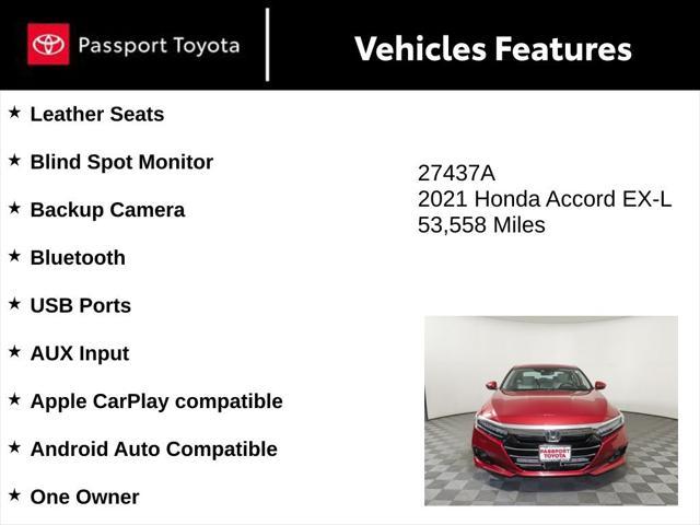 2021 honda accord ex-l 1.5t