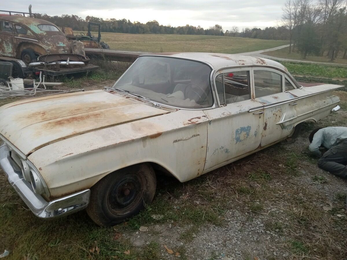 1960 chevrolet bel air white rwd automatic