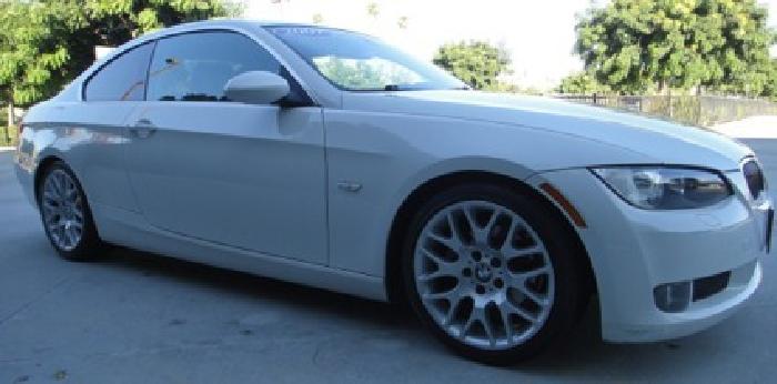 2007 bmw 328i coupe alpine white black 328 sport pkg clean title in glendale, ca